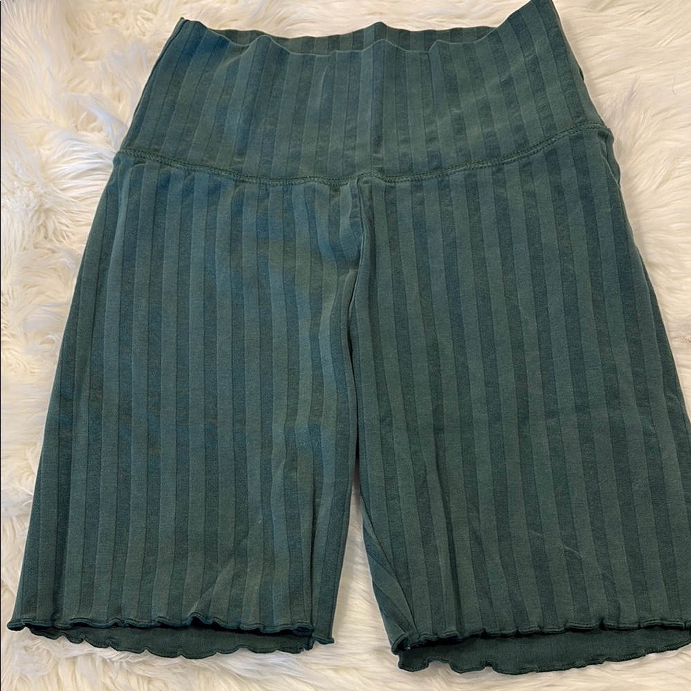 Striped Green Bike Shorts